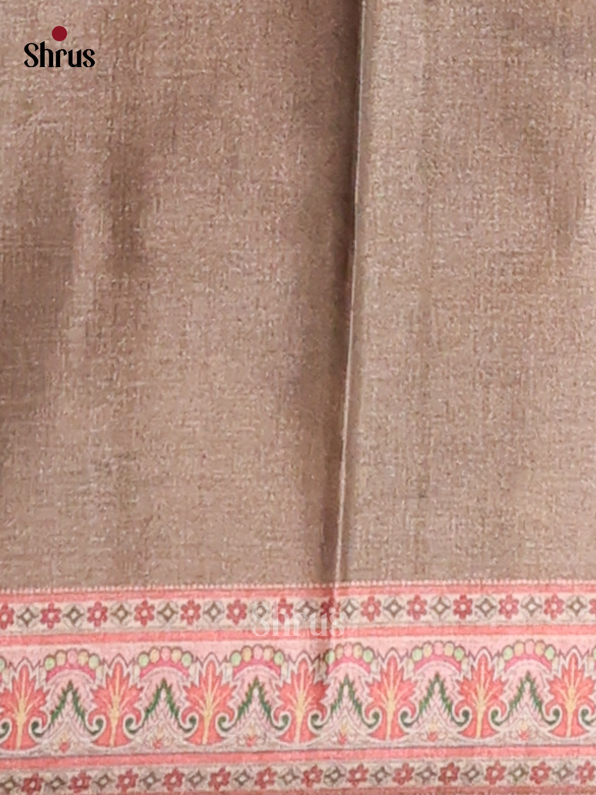 Cream & Grey- Butter silk Saree