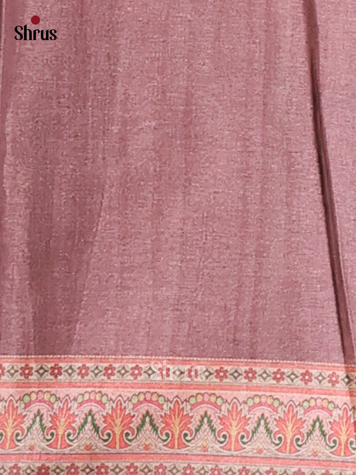 Pink & Dusty Brown - Butter silk Saree - Shop on Shrus.com