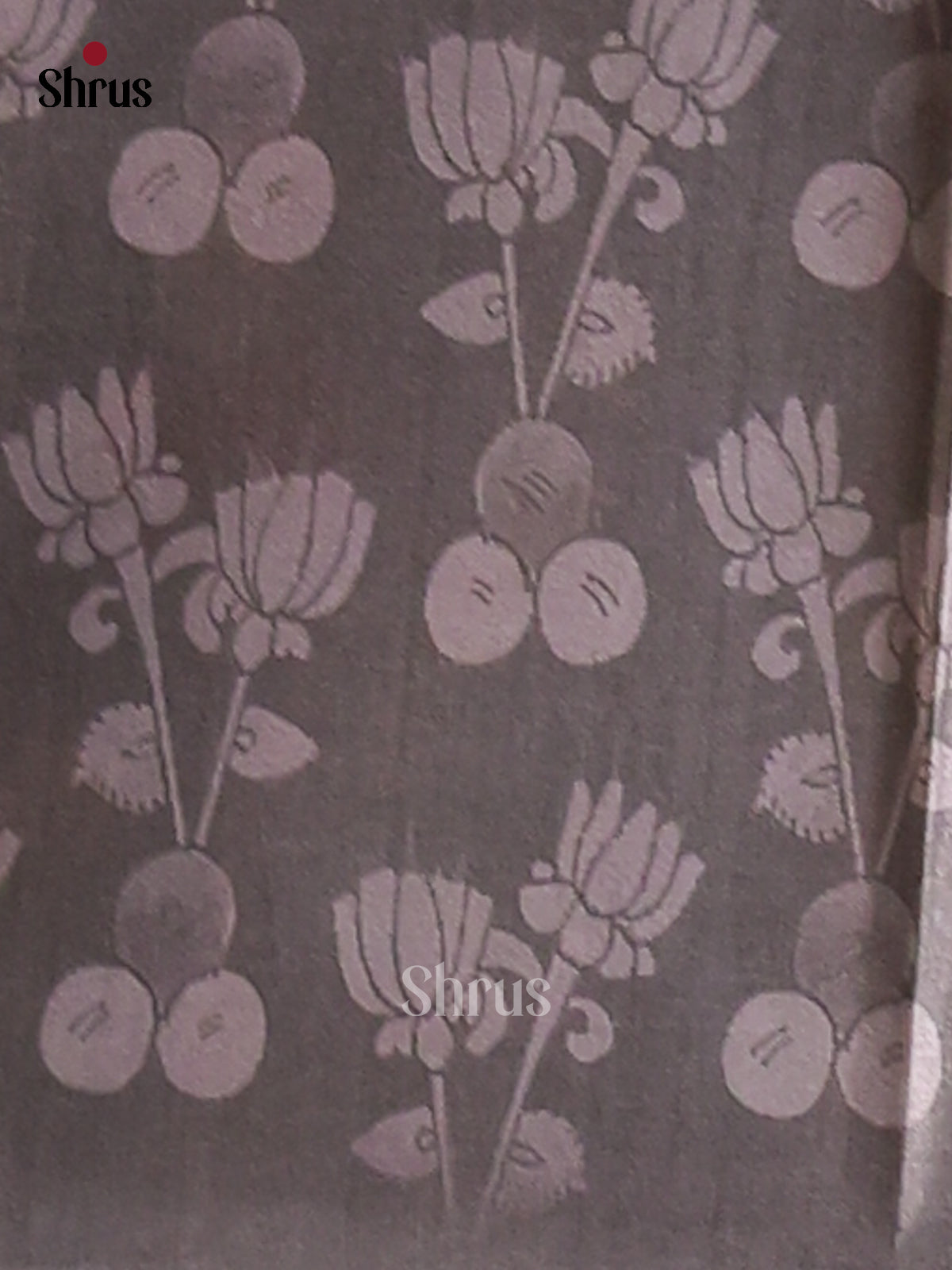 Cream & Grey - Butter silk Saree