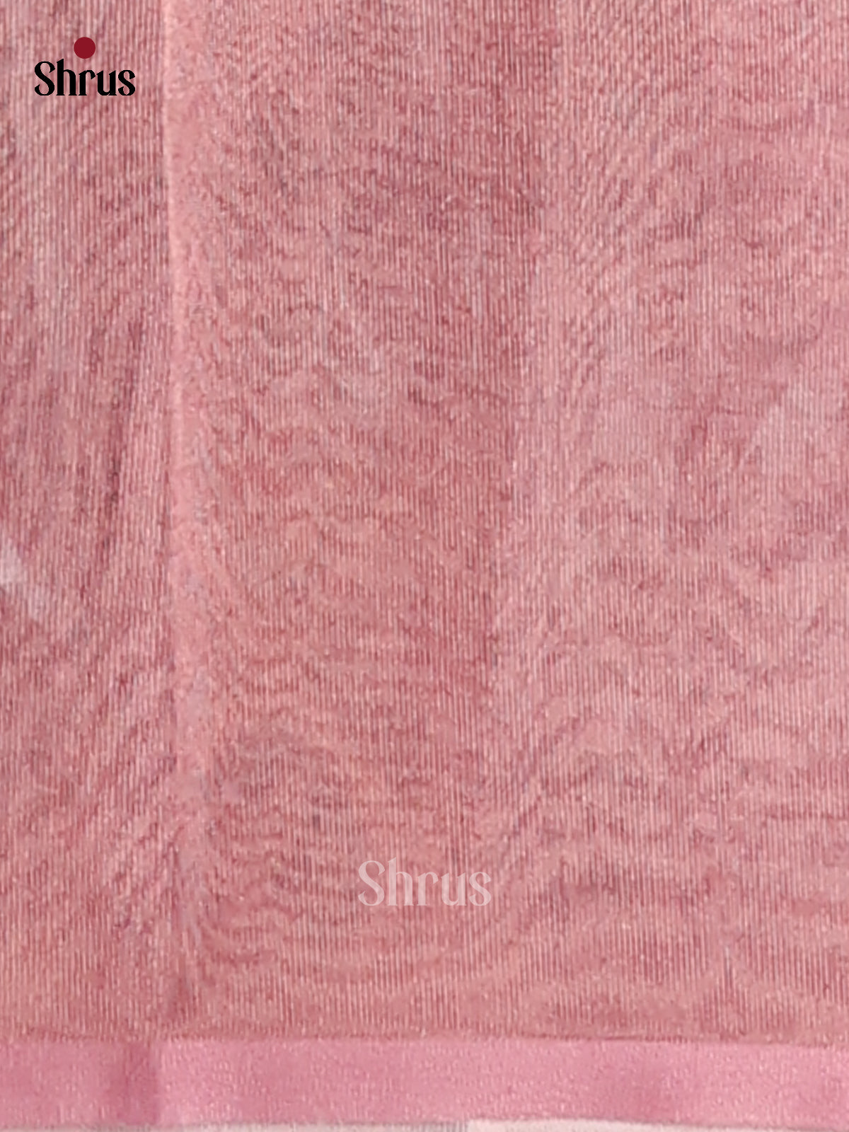 Blue & Pink - Semi Tissue Print Saree