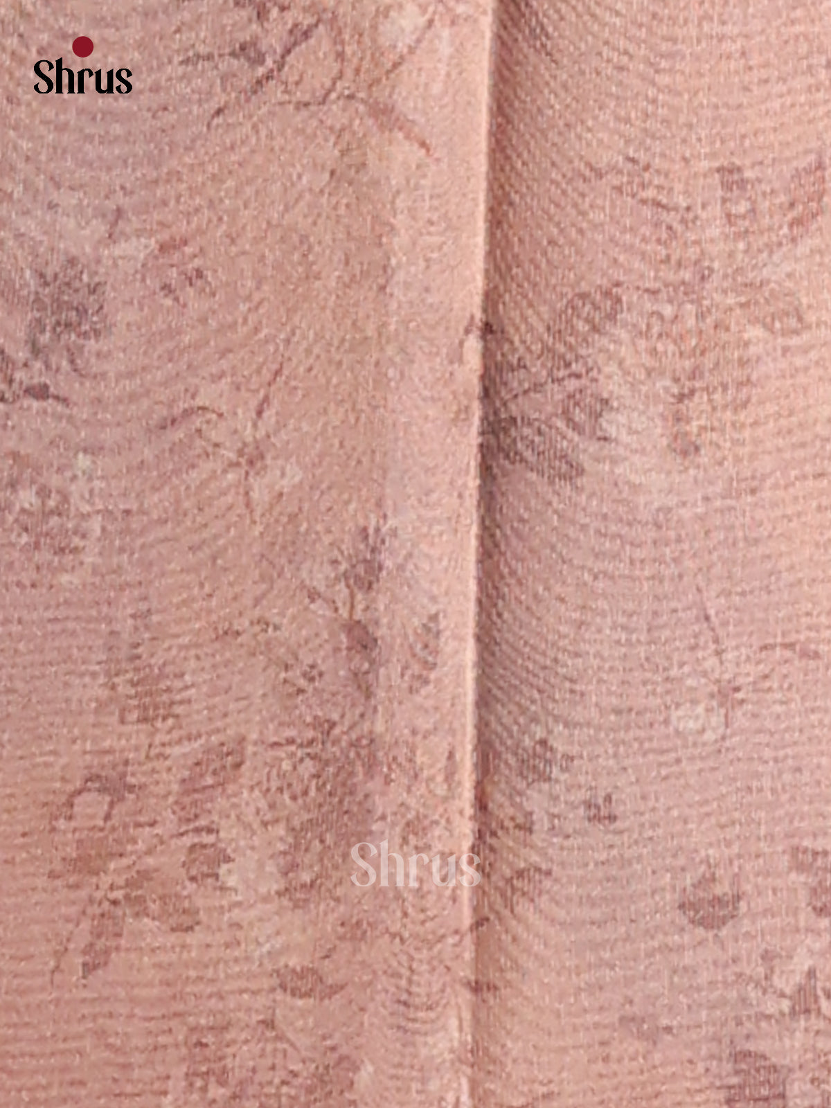 Dusty Brown- Semi Tissue Print Saree