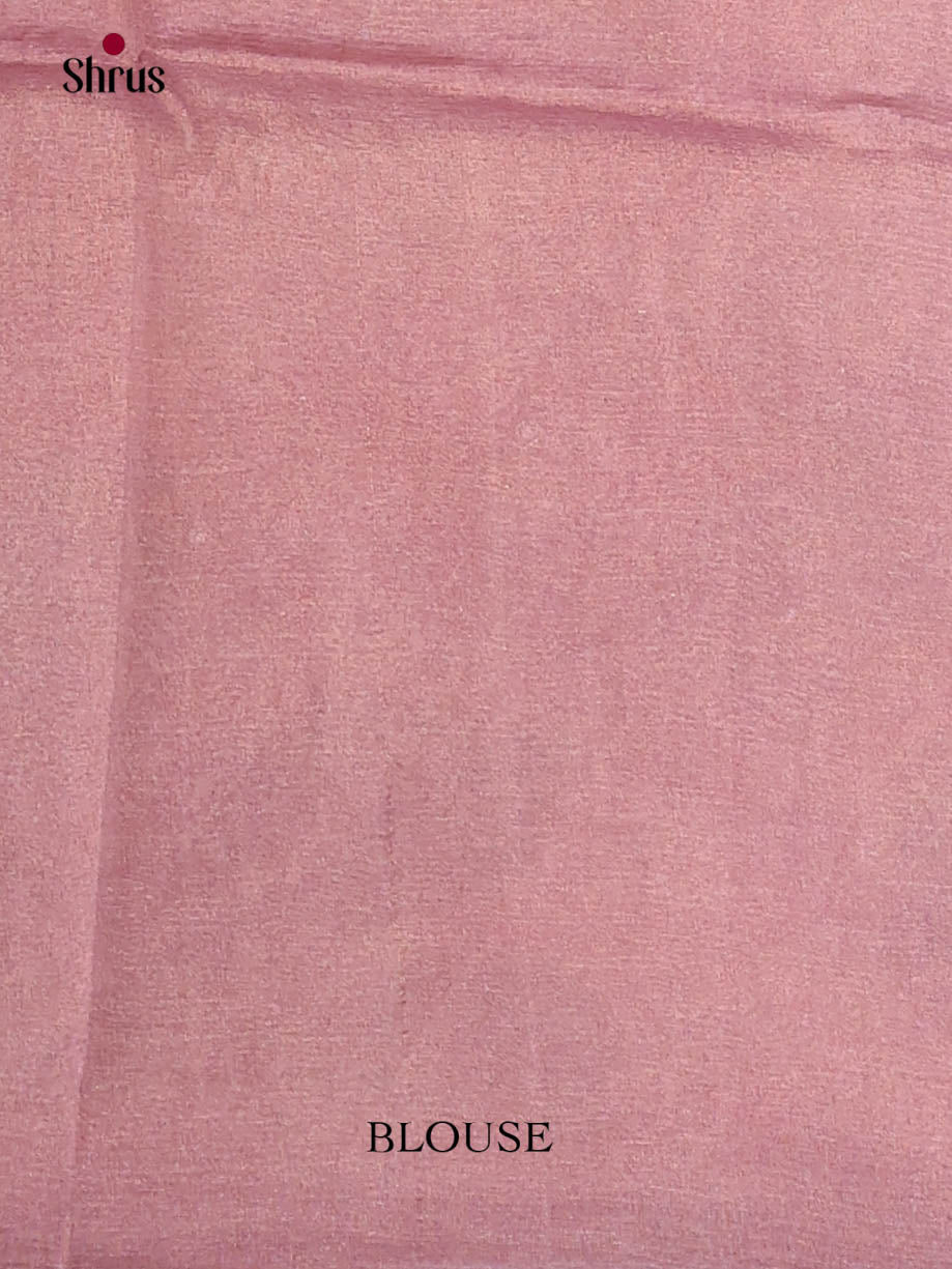 Pink - Semi Tissue Print Saree