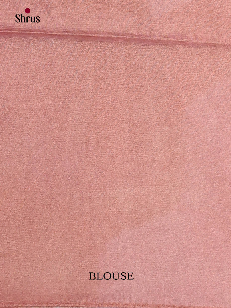 Dusty Pink  - Semi Tissue Print Saree