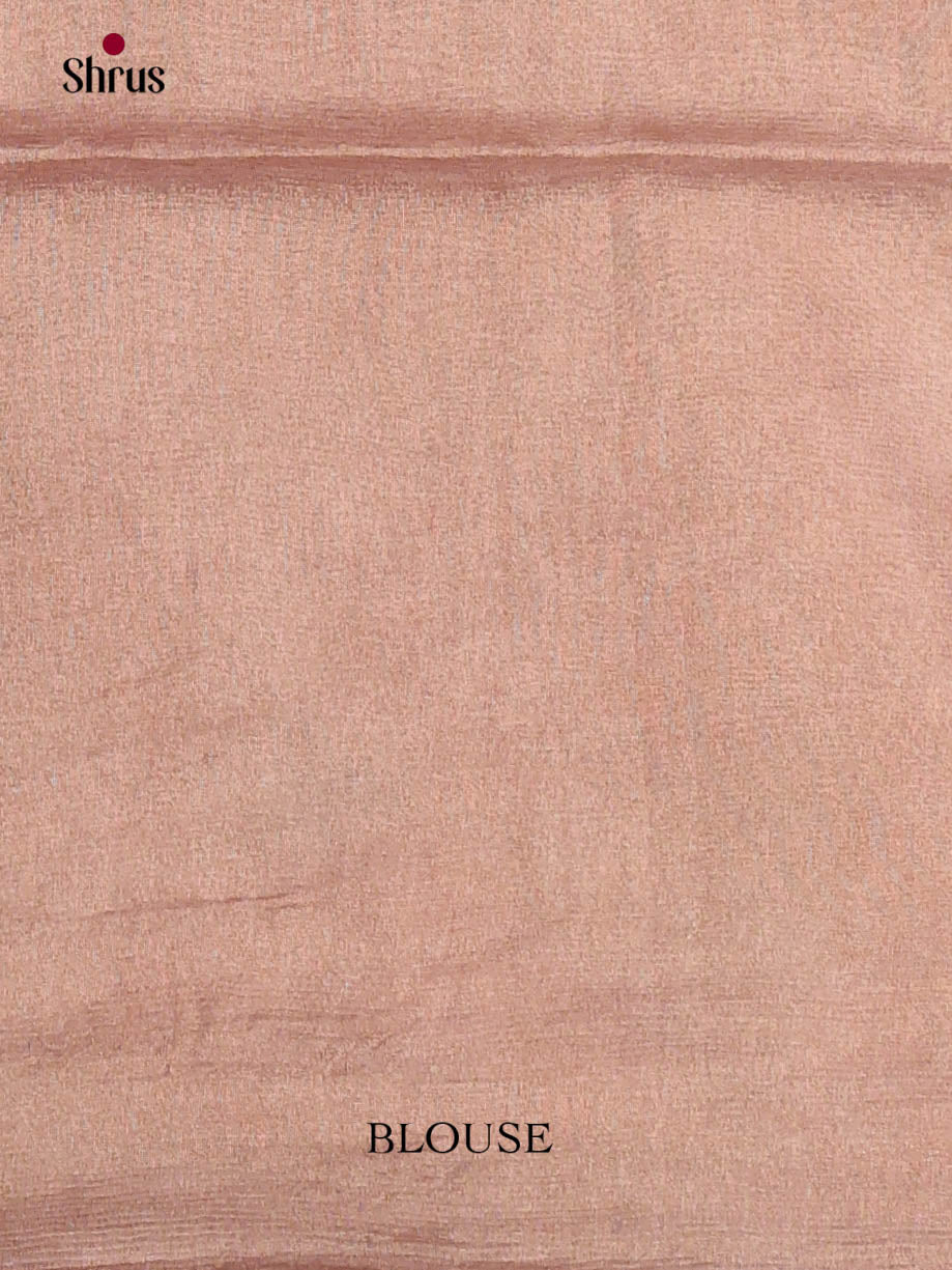 Dusty Brown - Semi Tissue Print Saree