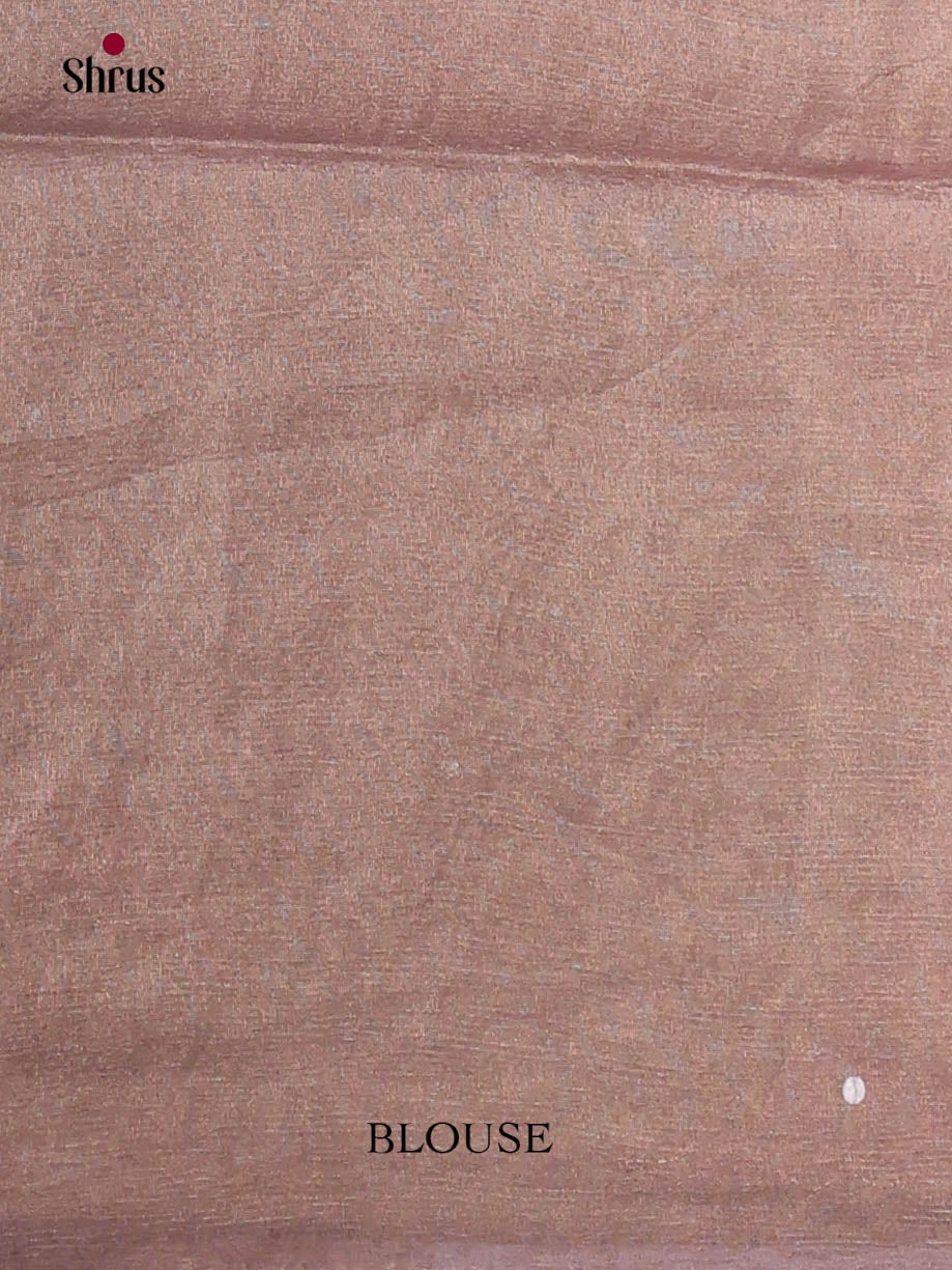 Dusty Brown - Semi Tissue Print Saree