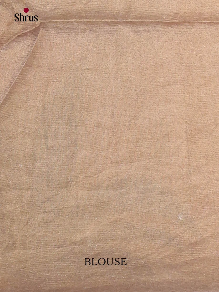 Cream- Semi Tissue Print Saree