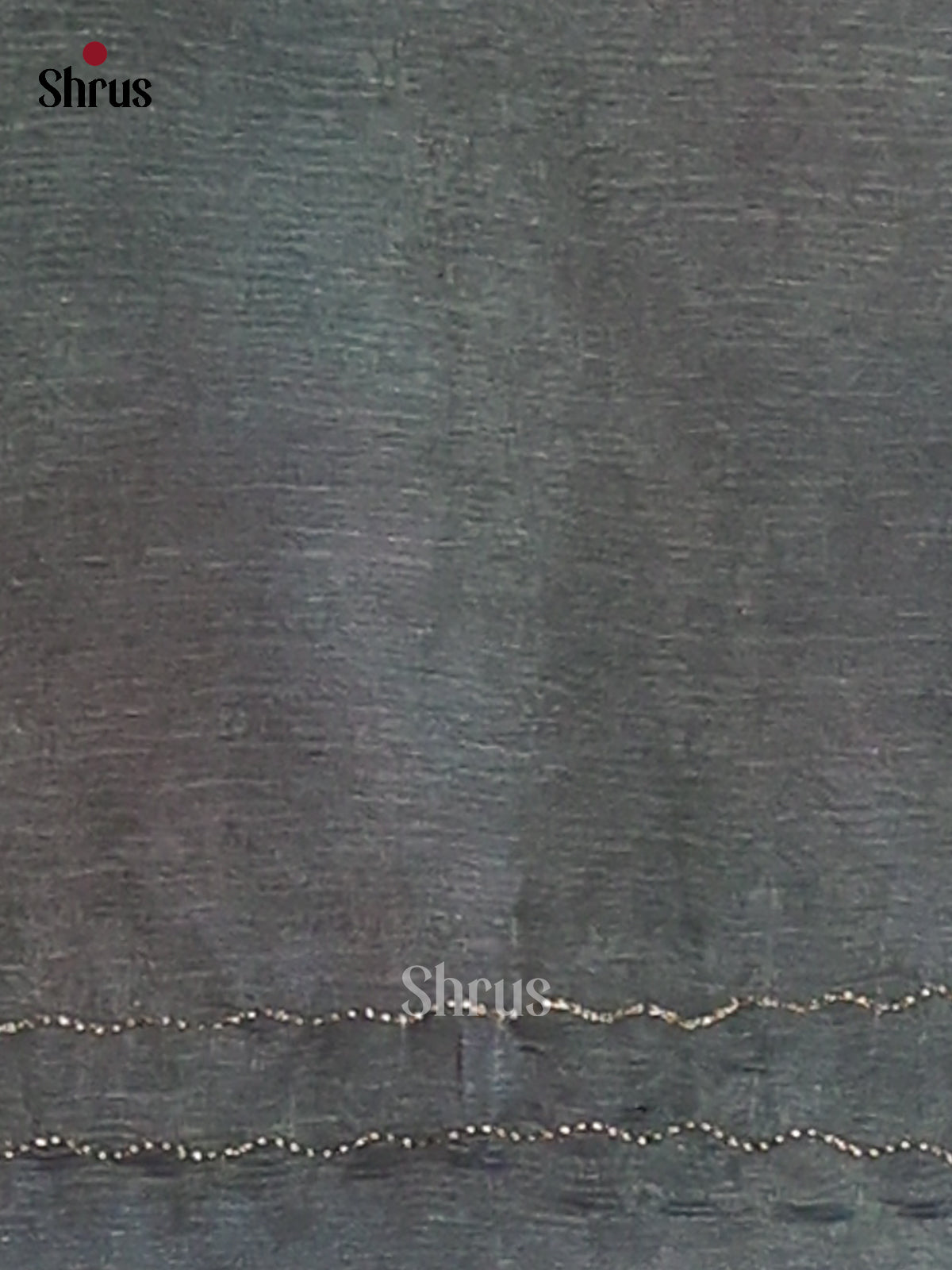 Grey  & Peach- Semi Tissue Print Saree