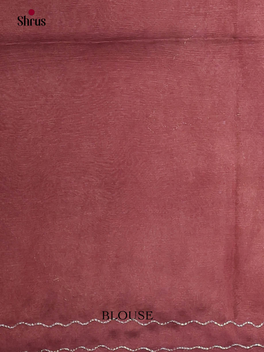 Onion Pink - Semi Tissue print Saree