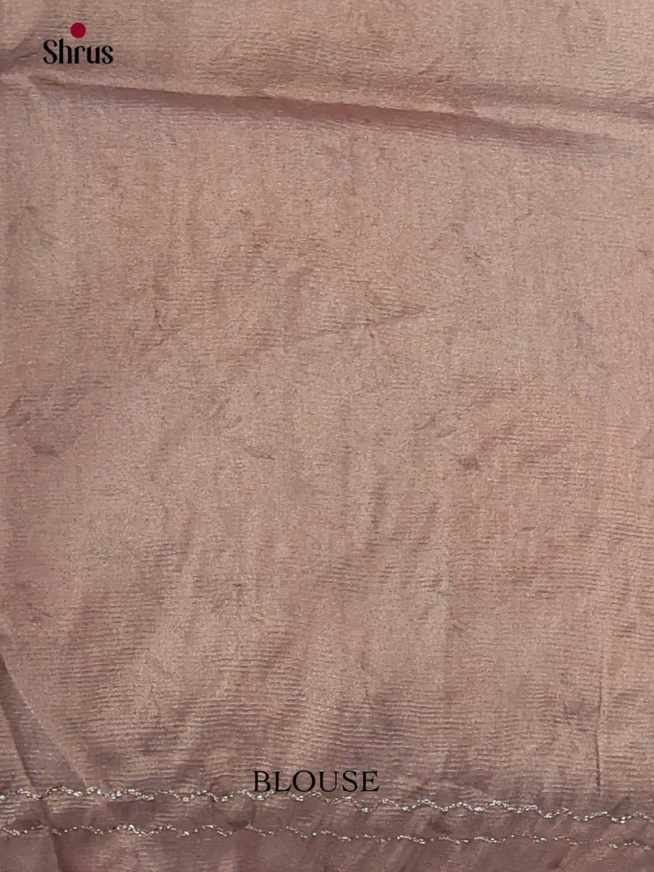 Grey - Semi Tissue print Saree