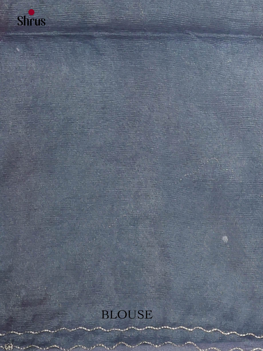 Grey - Semi Tissue Print Saree