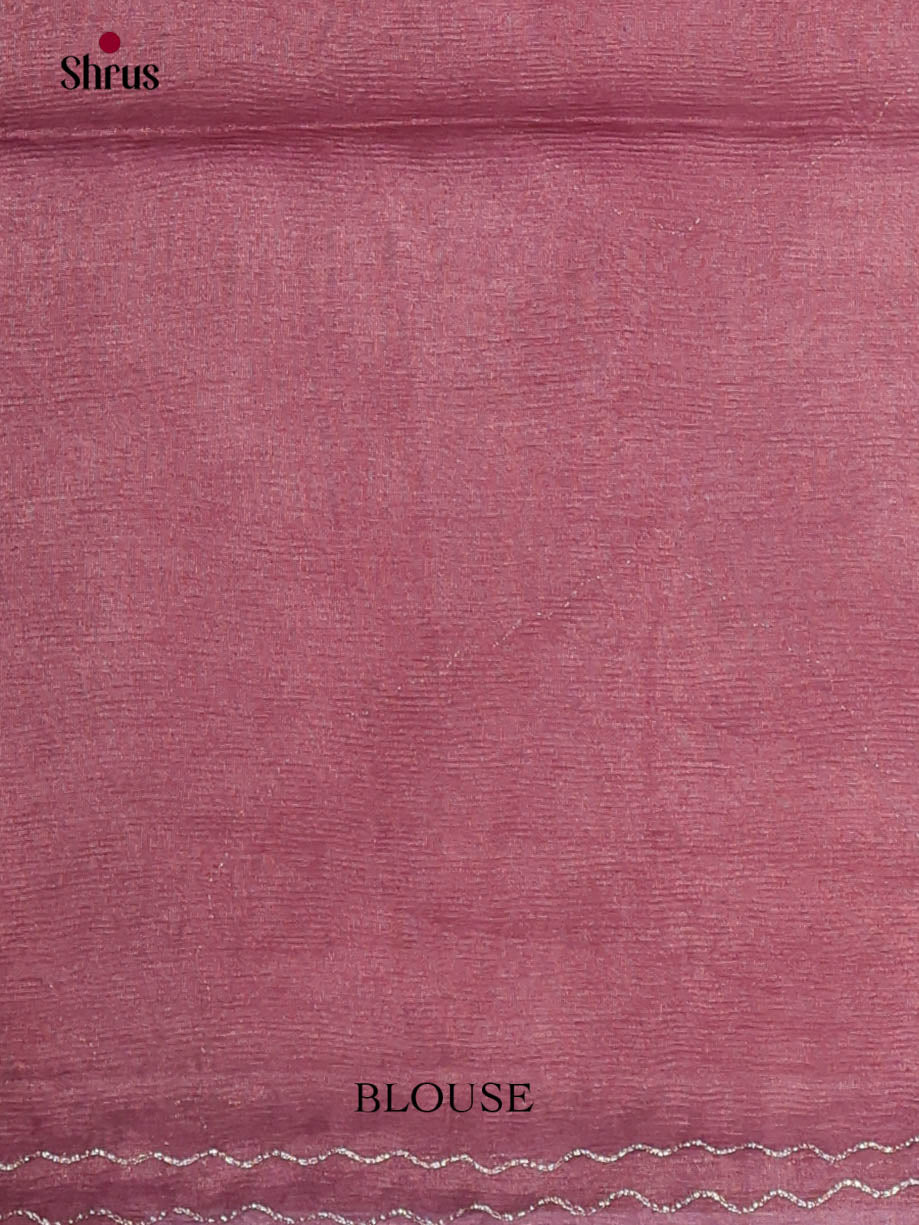 Onion Pink - Semi Tissue Print Saree