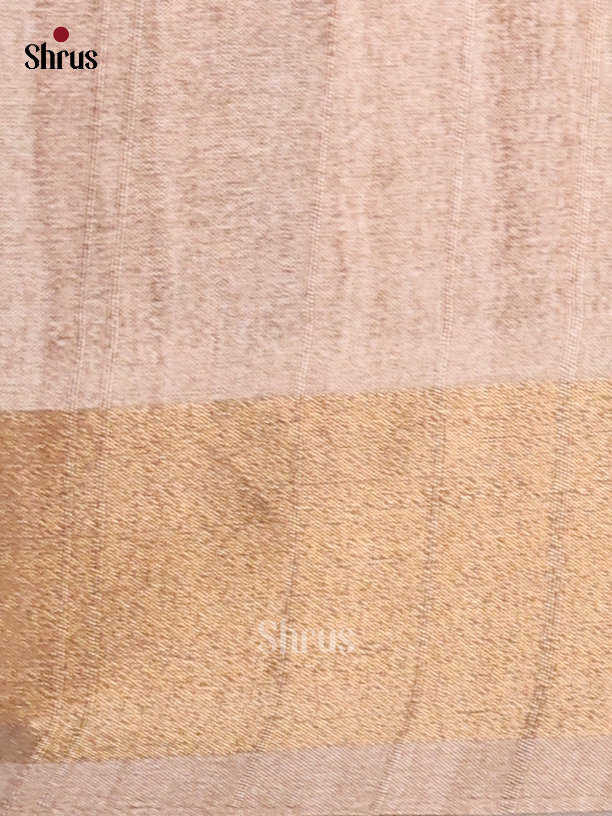 Cream - Semi Gicha Saree