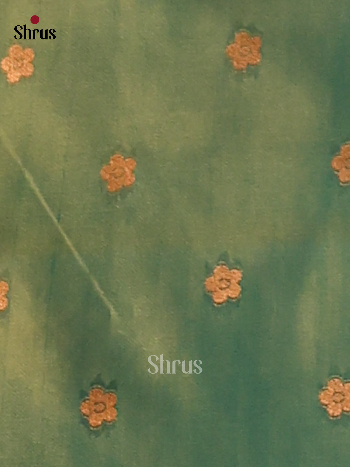 Orangish Pink &  Green - Semi Softsilk Saree - Shop on Shrus.com