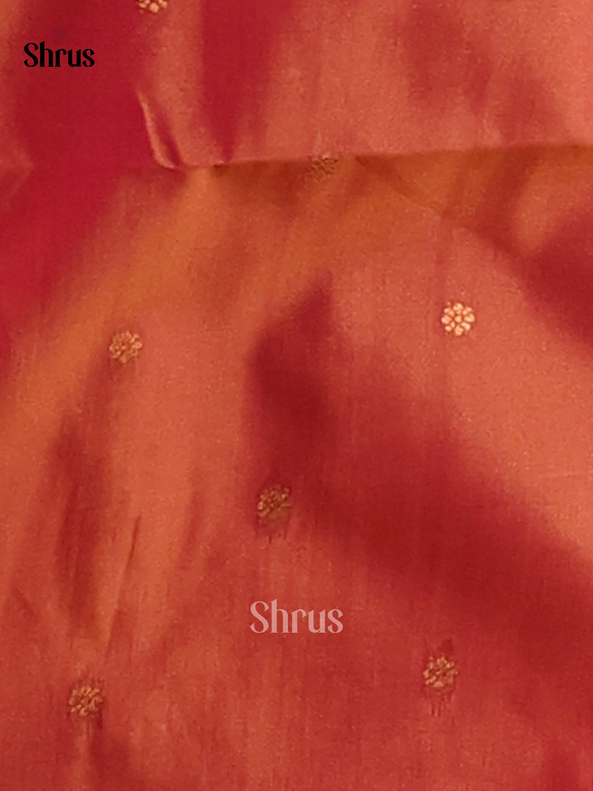 Violet & Orange - Semi Softsilk Saree - Shop on Shrus.com