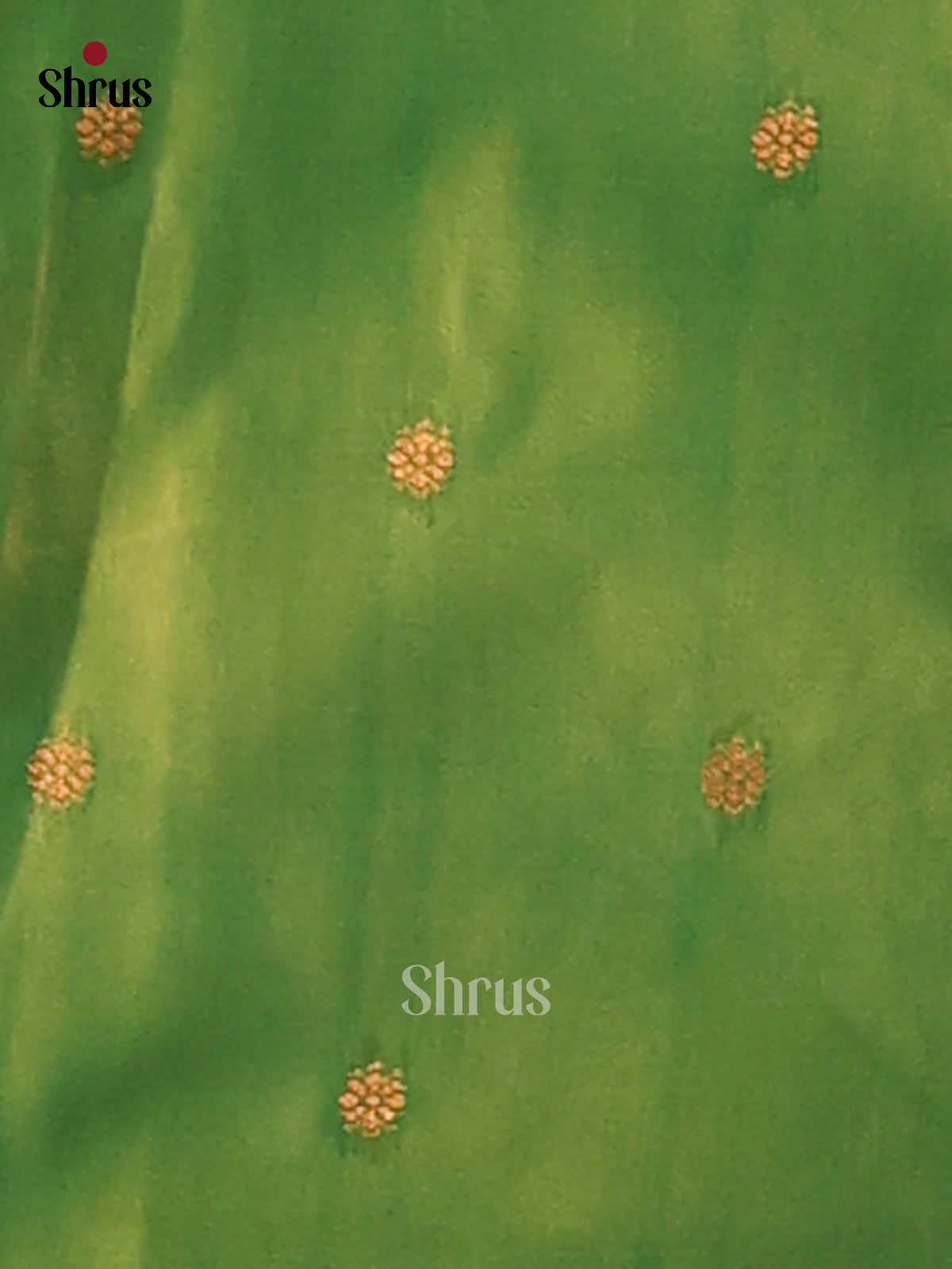 Orange & Green - Semi Softsilk Saree - Shop on Shrus.com