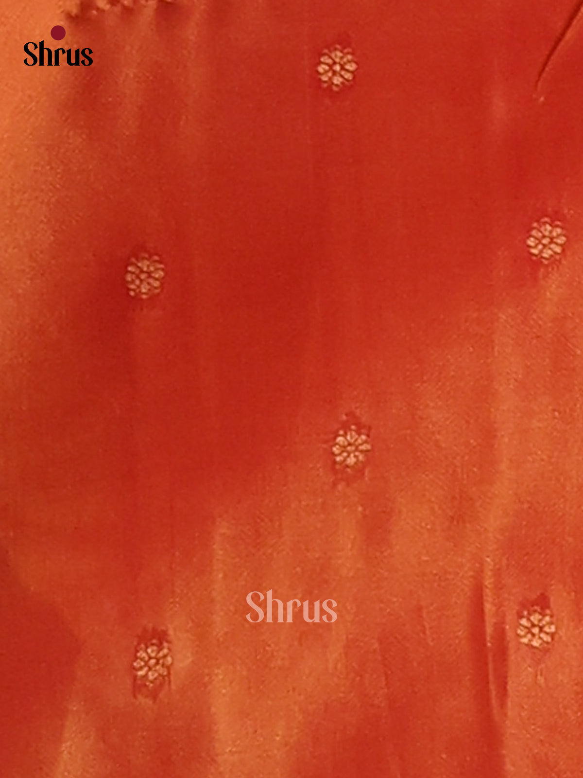 Green & Orange - Semi Softsilk Saree - Shop on Shrus.com