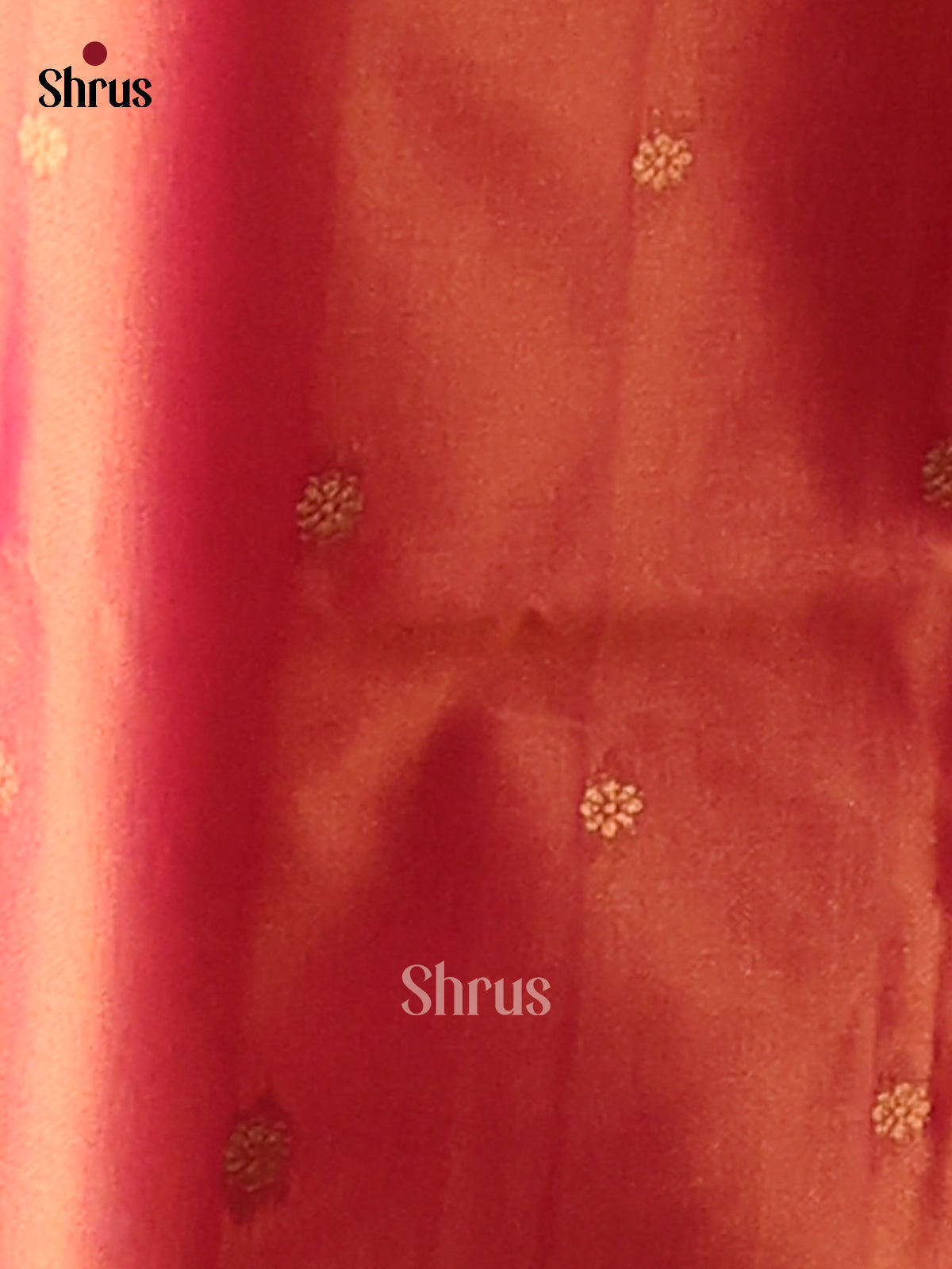 Green & Orange - Semi Softsilk Saree - Shop on Shrus.com