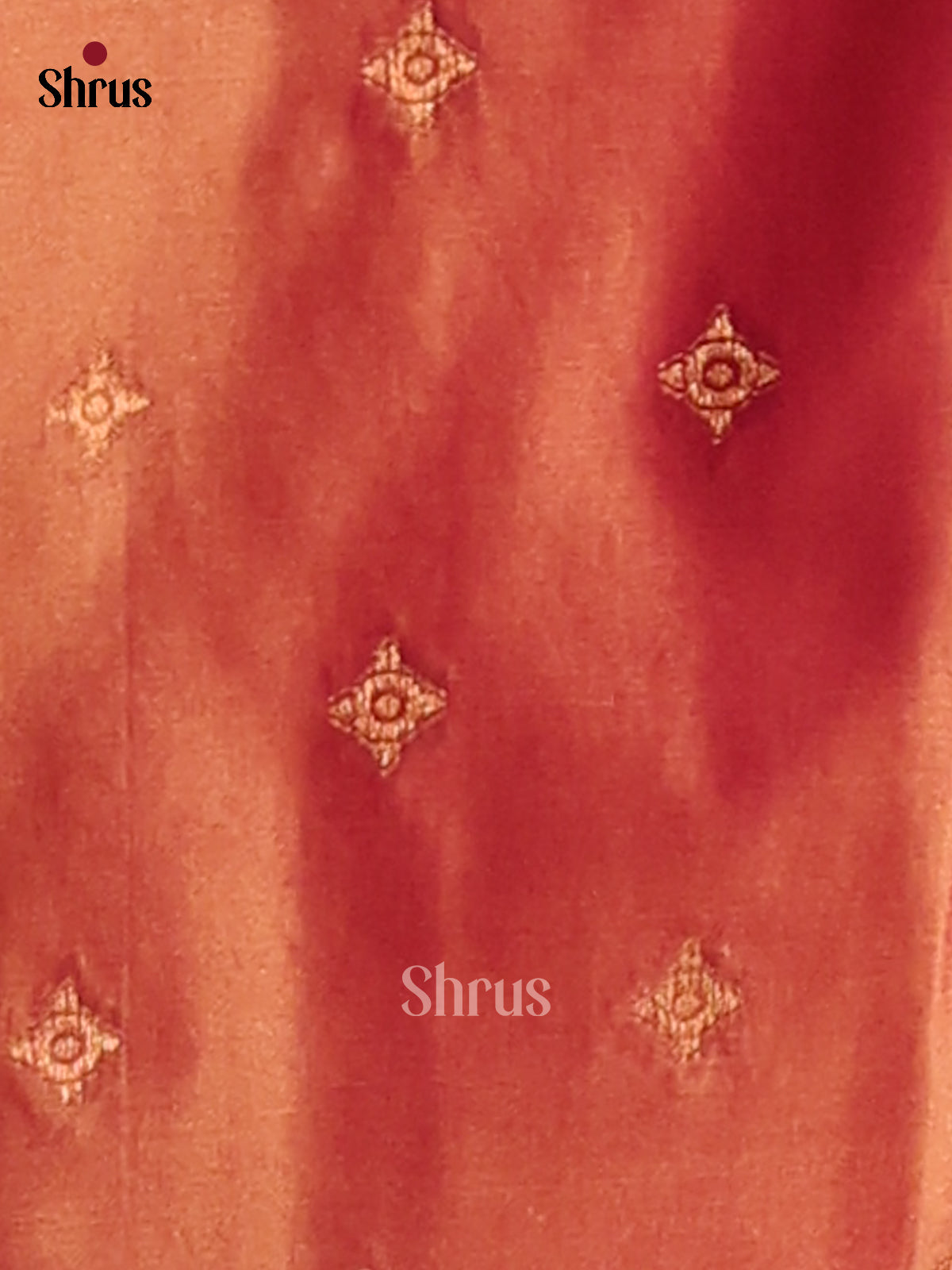 Green & Orange - Semi Softsilk Saree - Shop on Shrus.com