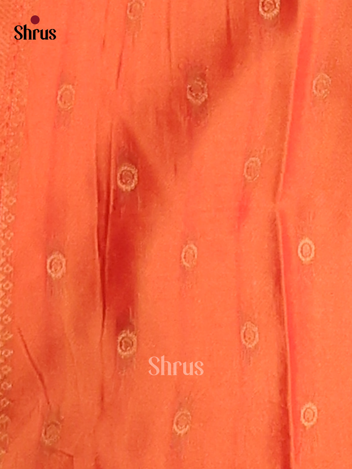 Light Green & Orange- Semi Softsilk Saree - Shop on Shrus.com