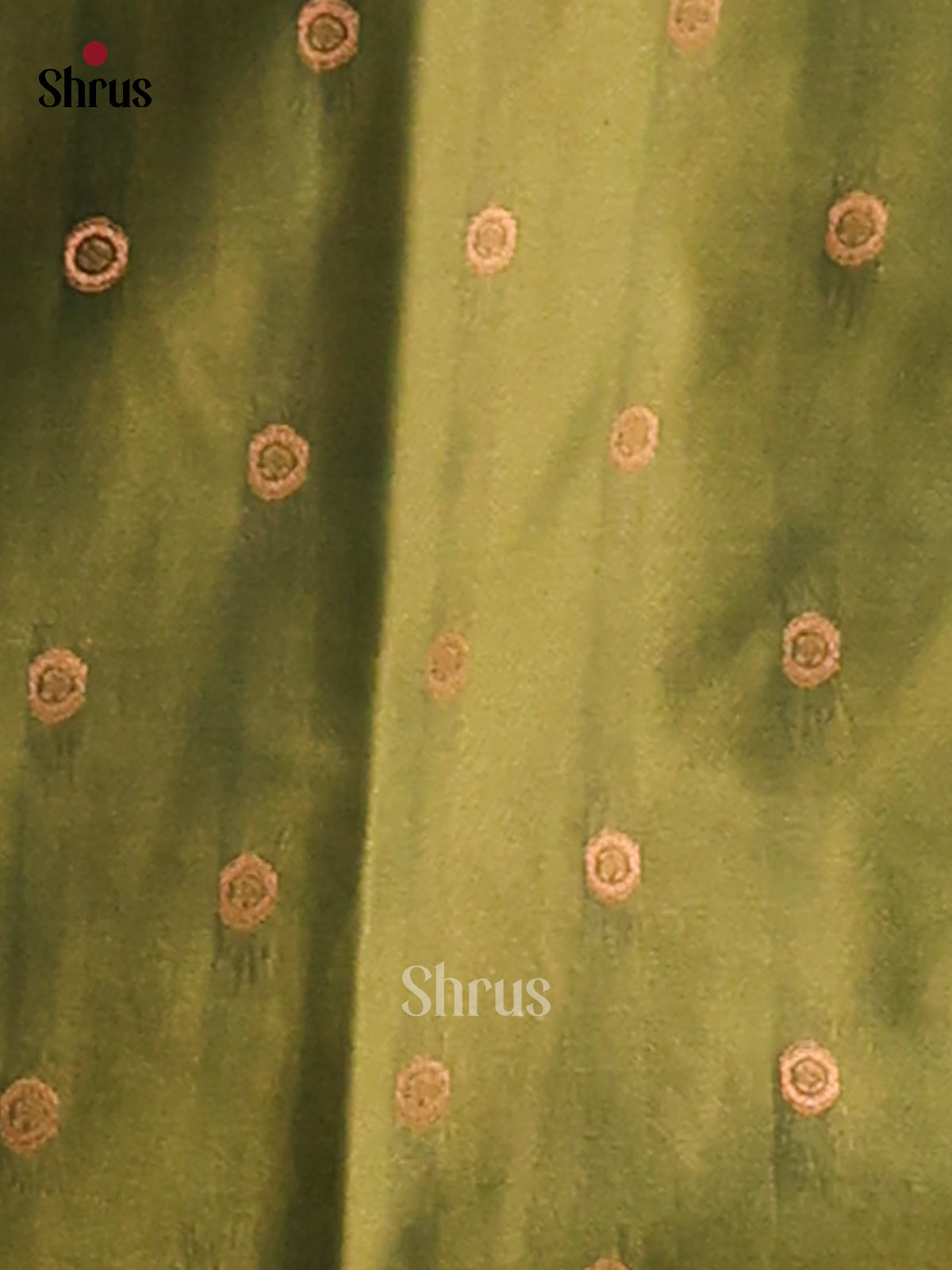 Brick Orange & Green- Semi Softsilk Saree