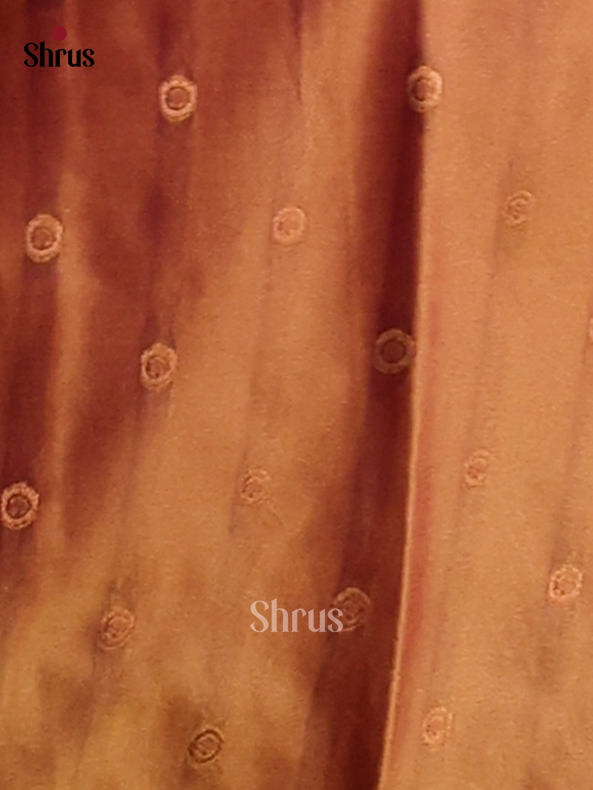 Double Shaded Green & Brick - Semi Softsilk Saree - Shop on Shrus.com