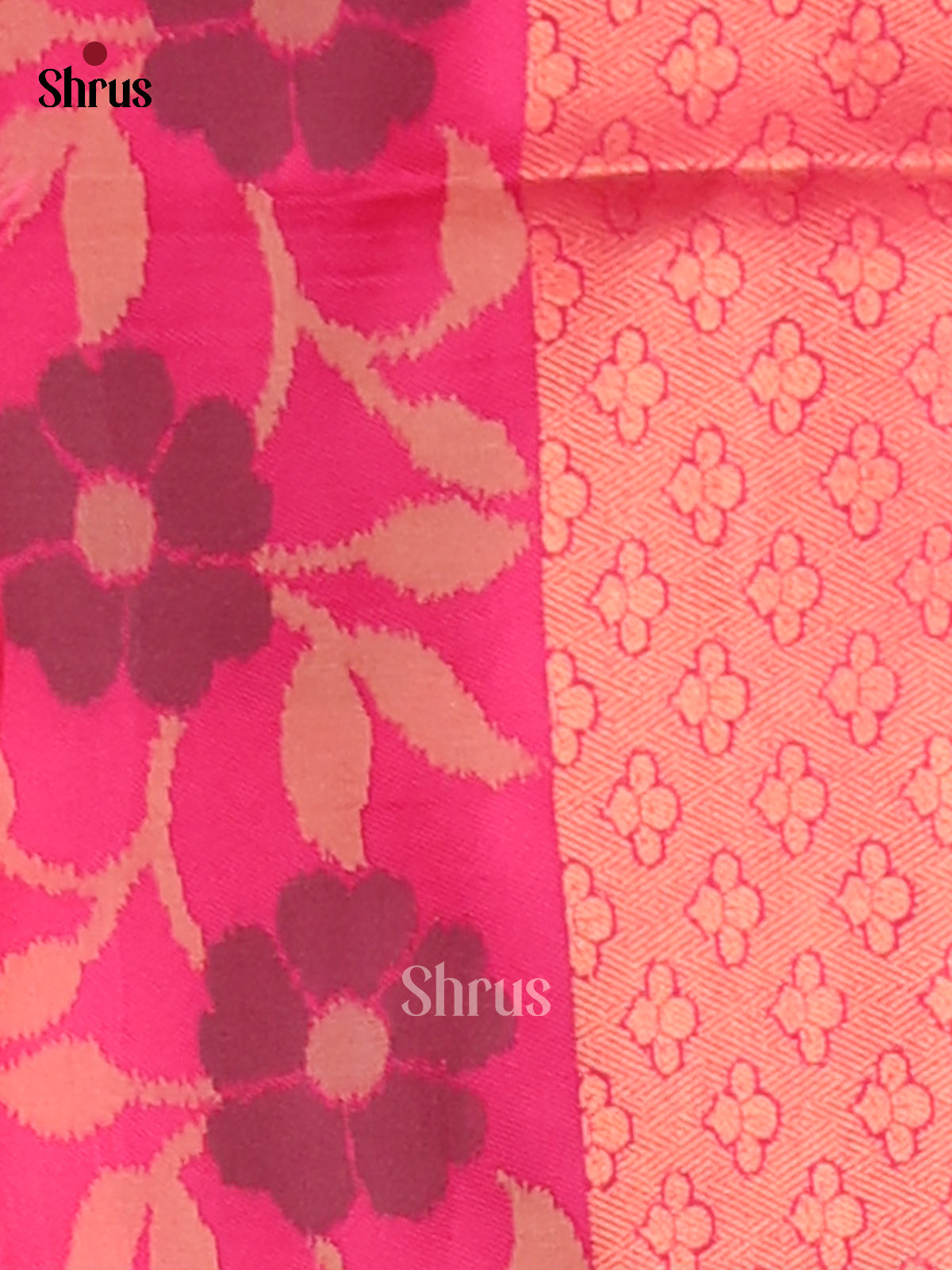 Peach & Pink - Semi Softsilk Saree
