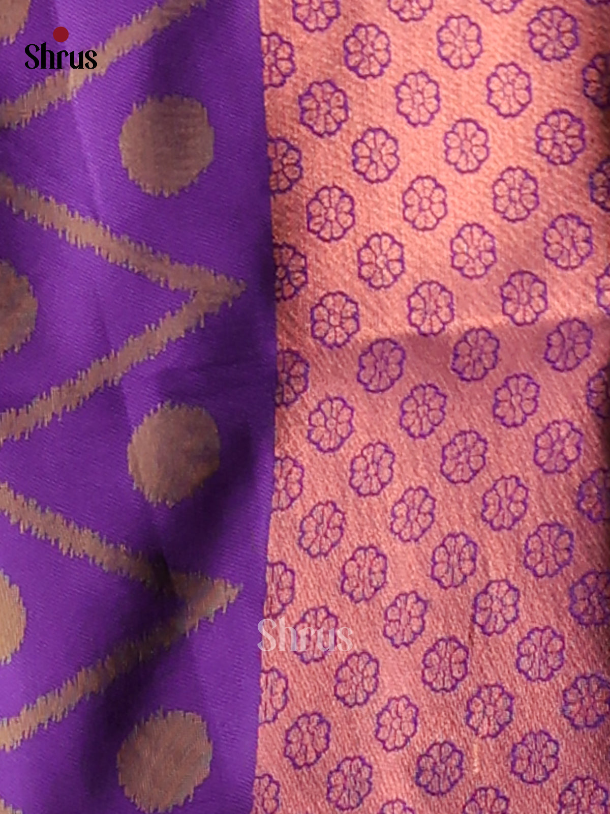 Mathulir Green & Violet - Semi Softsilk Saree