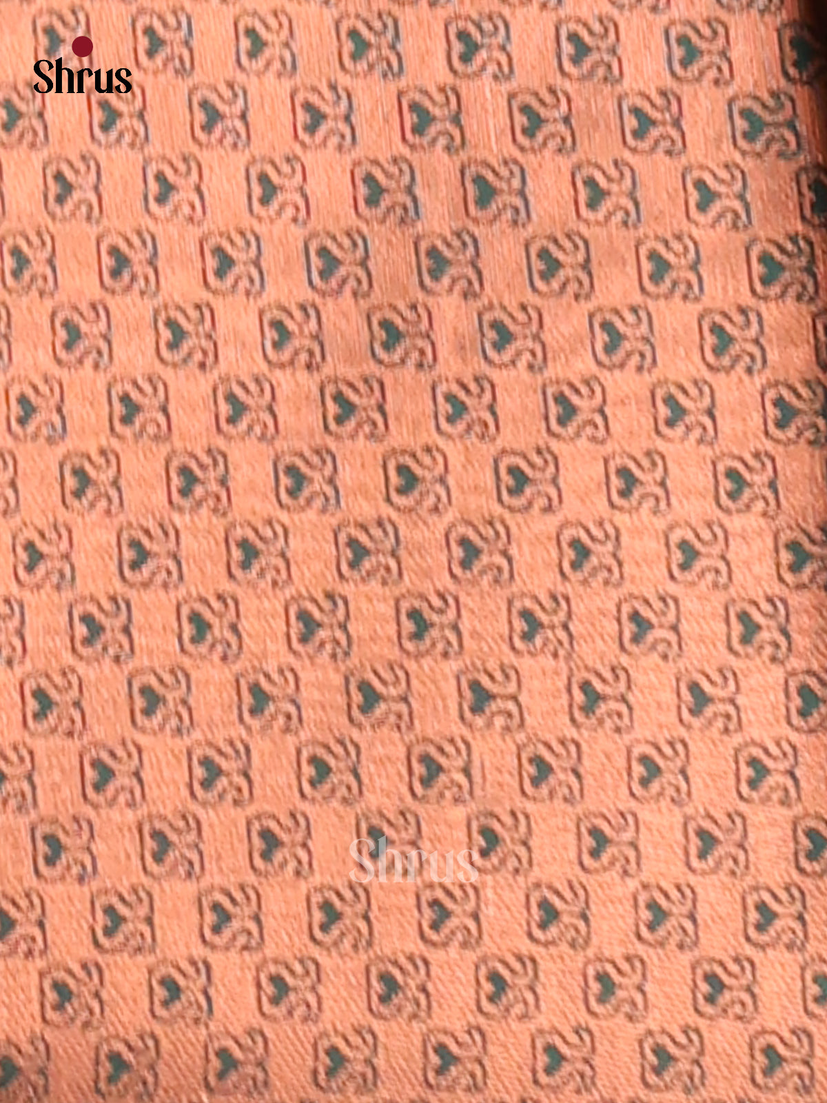 Dusty pink & green - Semi Softsilk Saree - Shop on Shrus.com