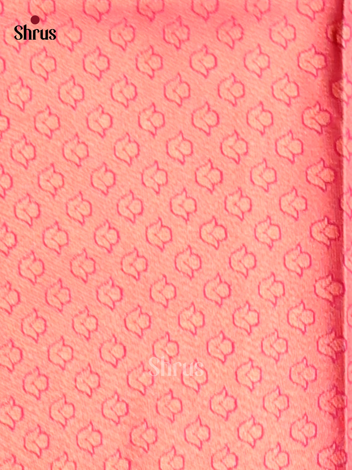 Peach & Pink - Semi Softsilk Saree - Shop on Shrus.com