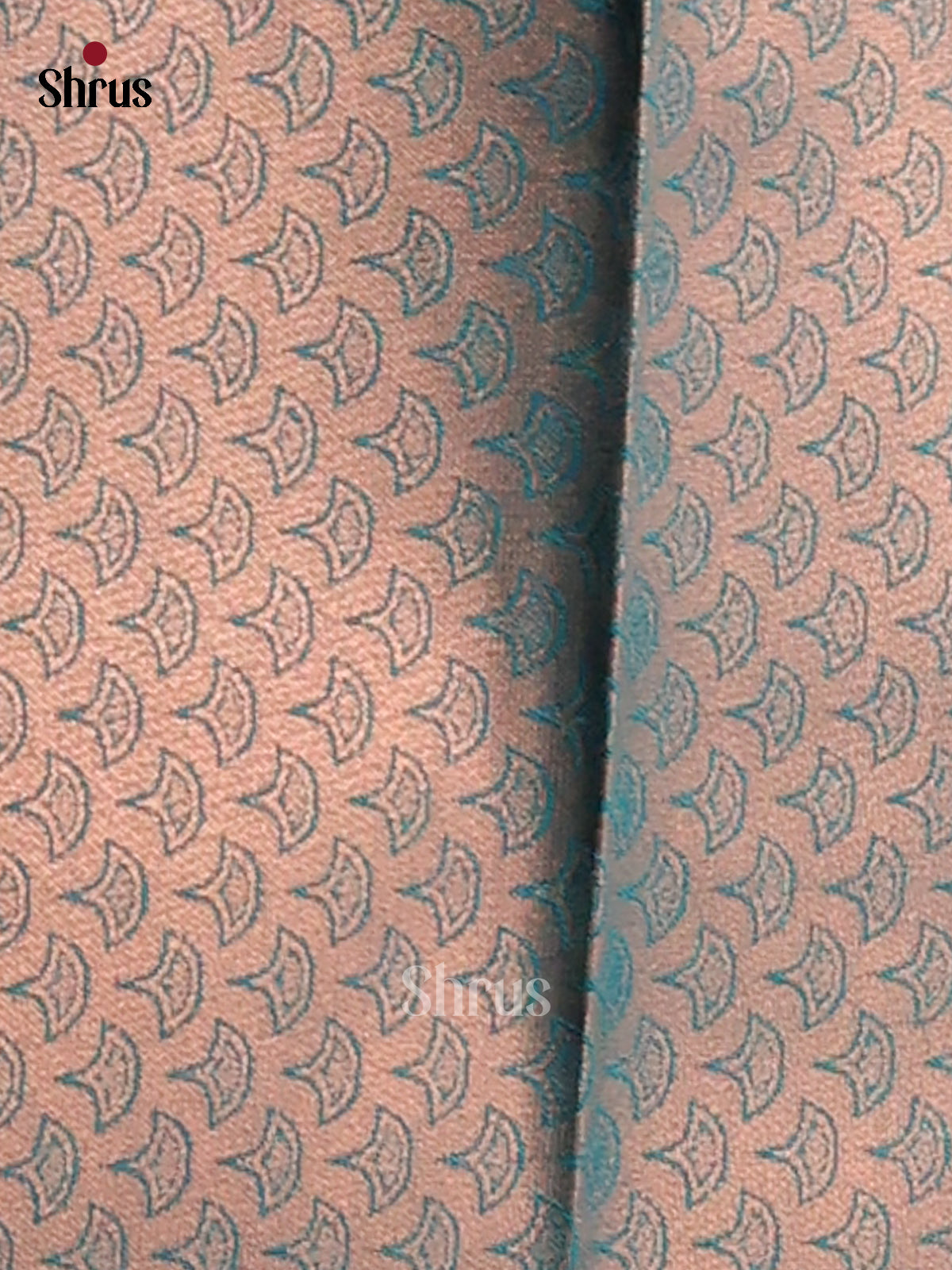 Pink & Blue - Semi Softsilk Saree - Shop on Shrus.com