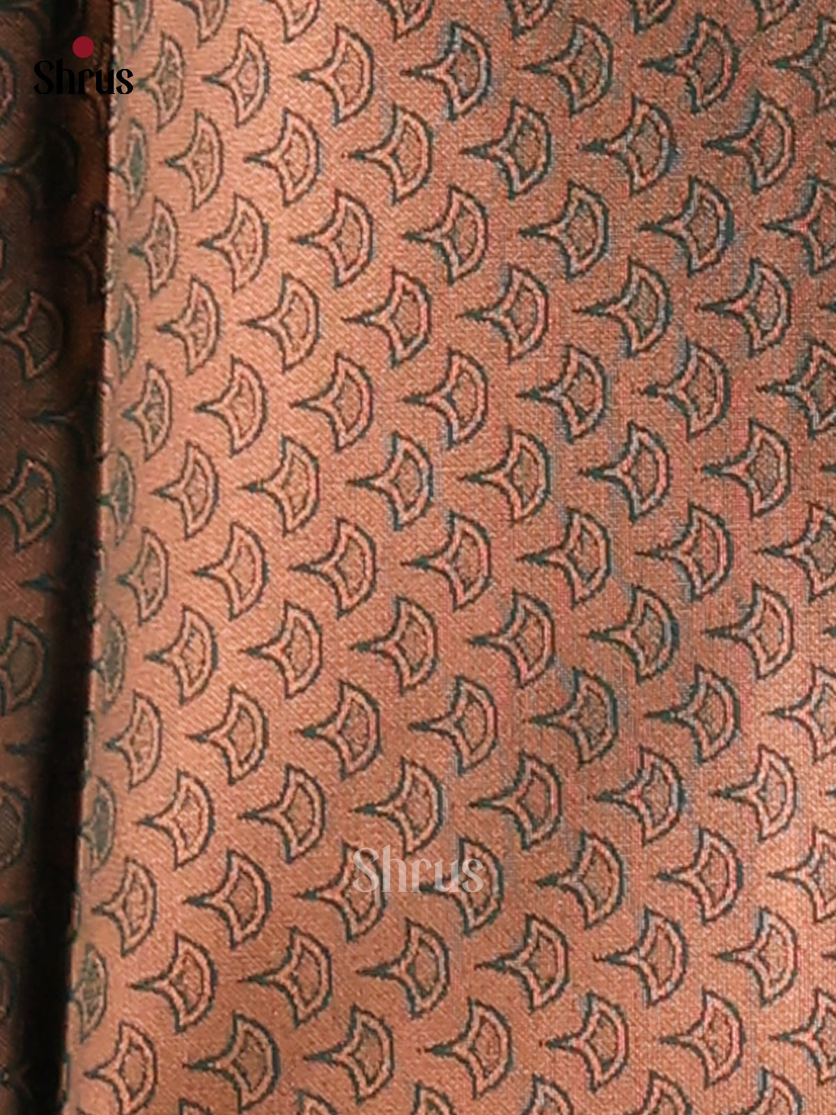 Dusty Pink & Green - Semi Softsilk Saree - Shop on Shrus.com