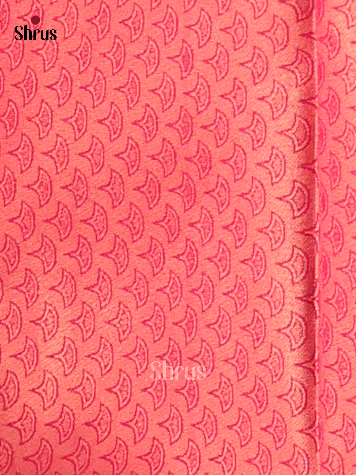 Peach & Pink - Semi Softsilk Saree - Shop on Shrus.com