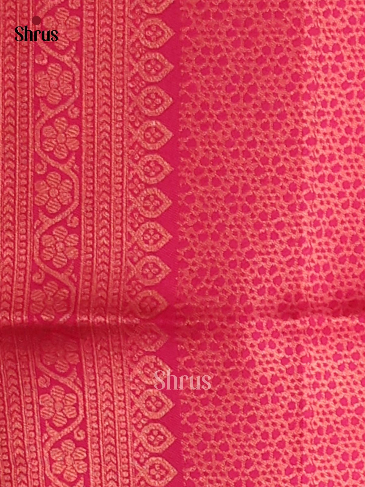 Peach & Pink - Semi Softsilk Saree - Shop on Shrus.com