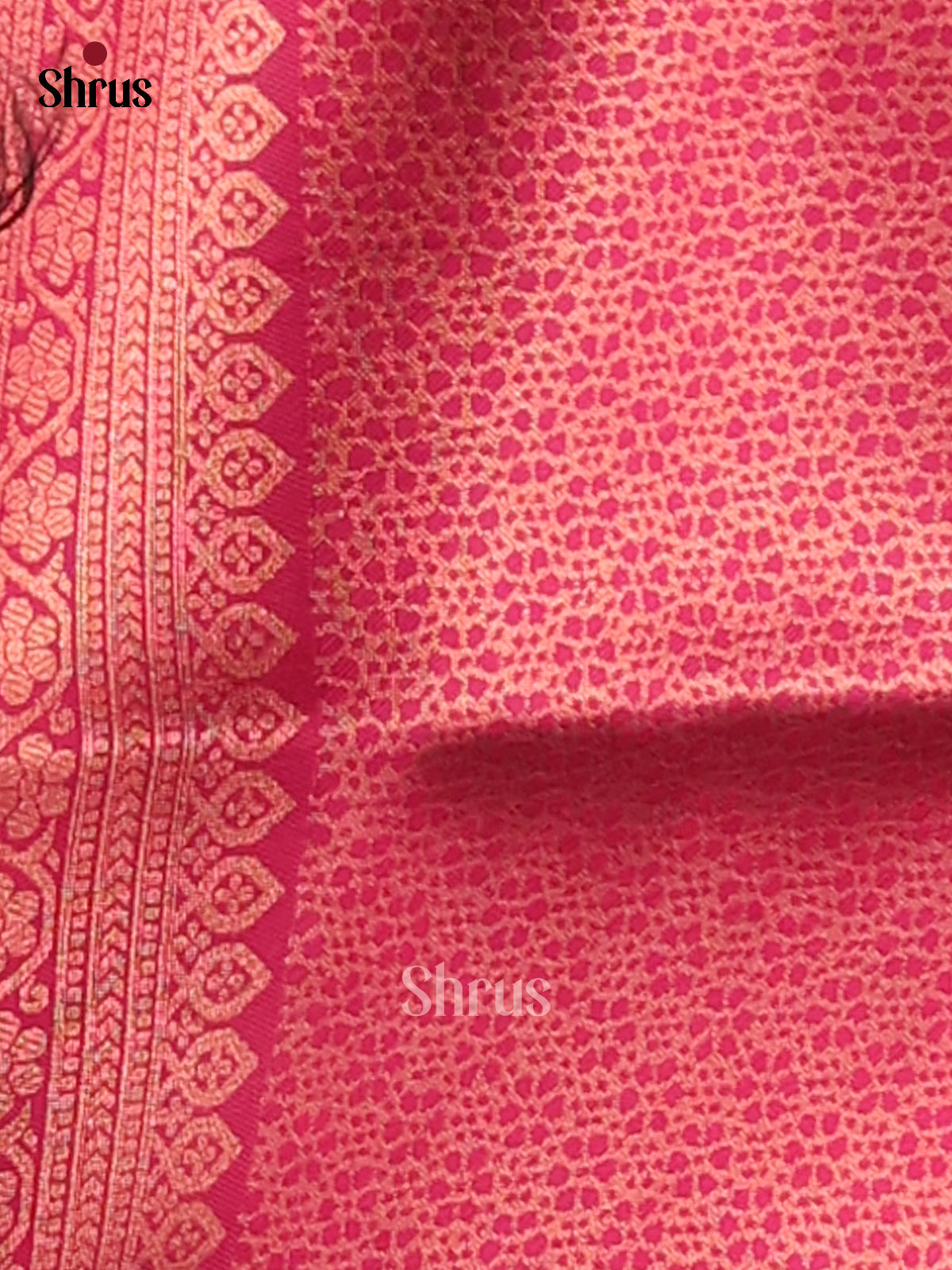 Pink & Maroon- Semi Softsilk Saree - Shop on Shrus.com