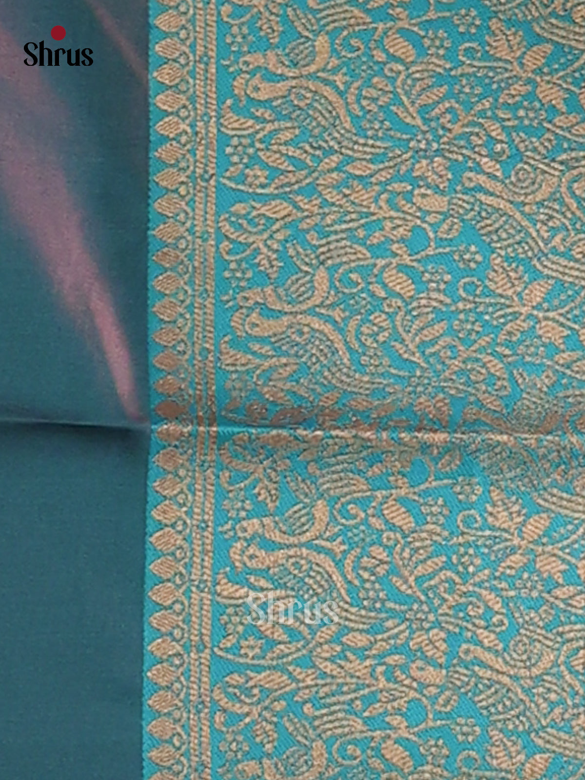 Deep Pink & Blue - Semi Softsilk Saree