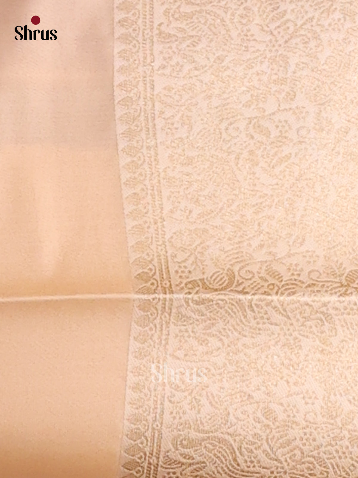 Double Shaded Purple & Cream - Semi Softsilk Saree - Shop on Shrus.com