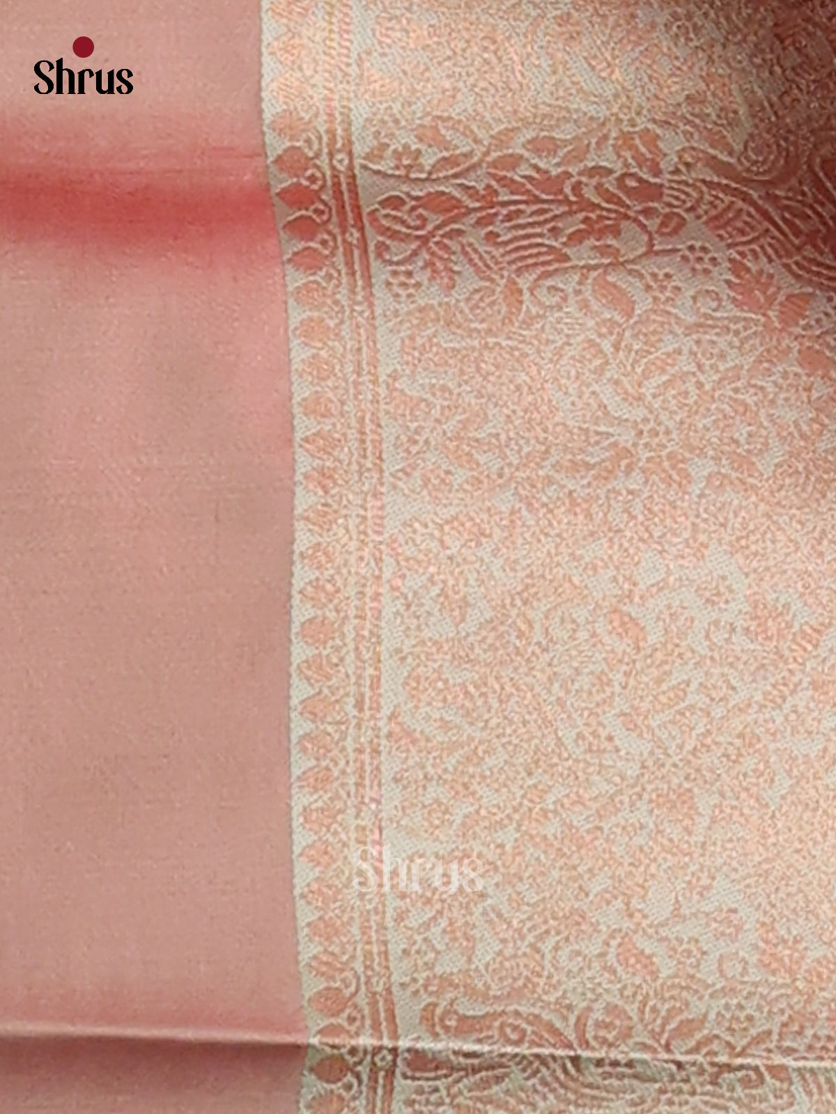 Red & Grey - Semi Softsilk Saree - Shop on Shrus.com
