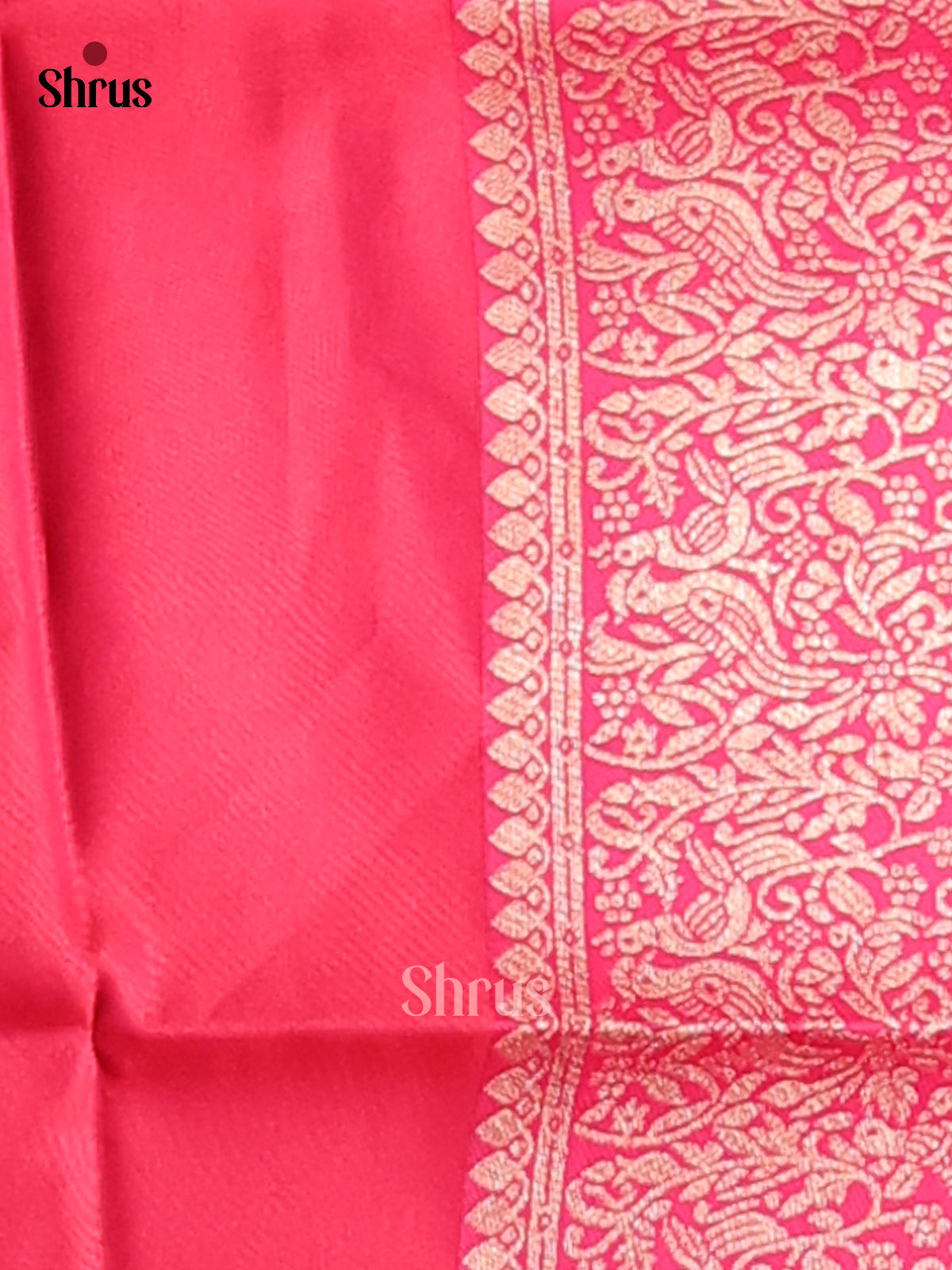 Double Shaded Green & Pink - Semi Softsilk Saree - Shop on Shrus.com