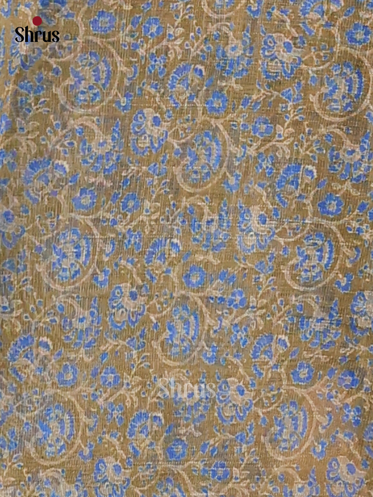 Chutney Green - Semi Maheshwari Print Saree