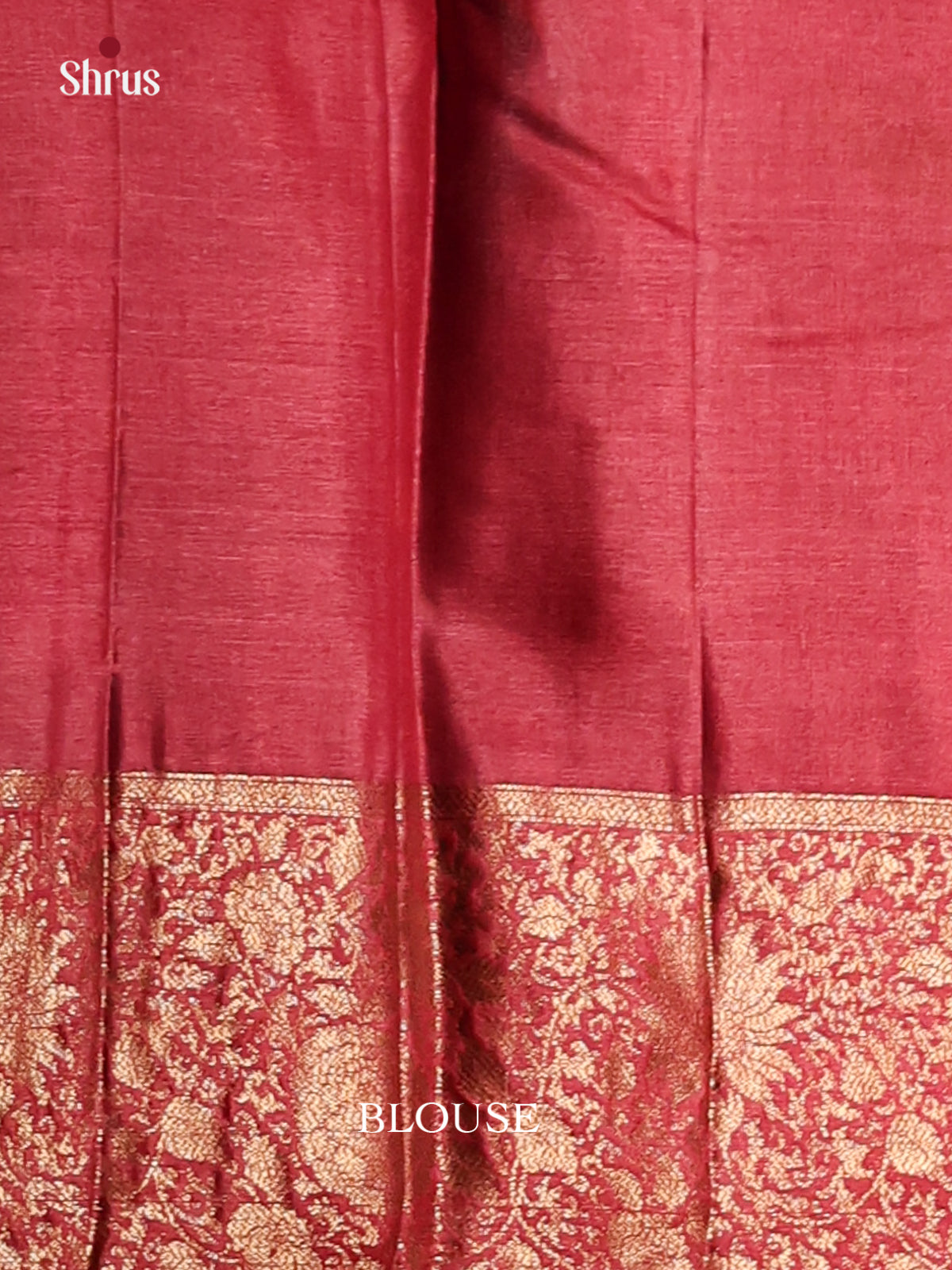 Blue & Maroon - Tussar Saree-1