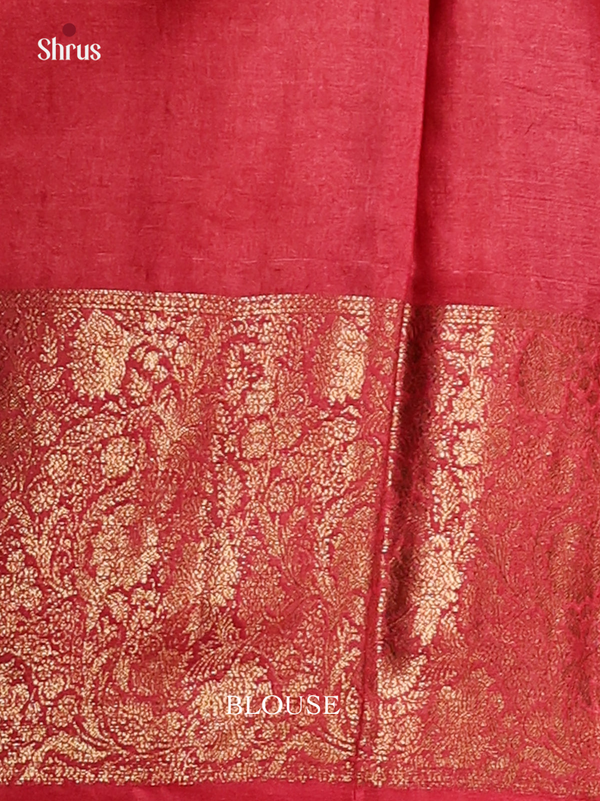 Blue & Maroon - Tussar Saree-1