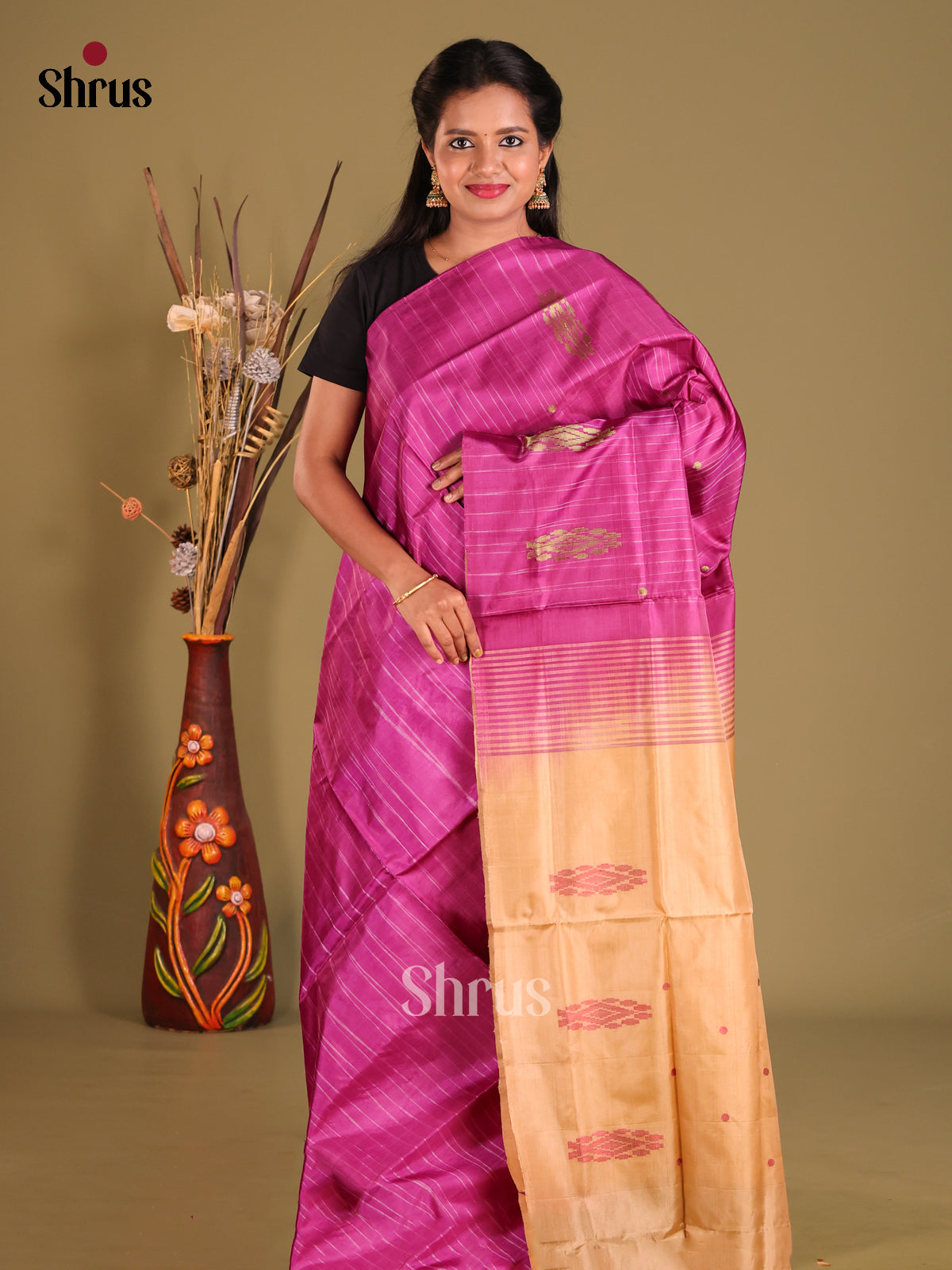 DFS26004 - Banana Pith Saree - Shop on Shrus.com