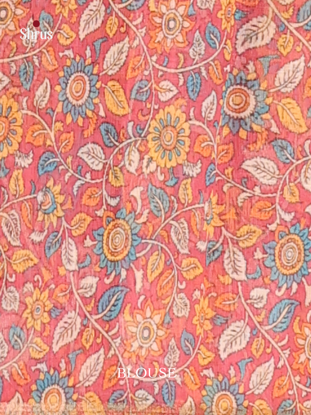 Sandal & Red - Linen Cotton Saree - Shop on Shrus.com