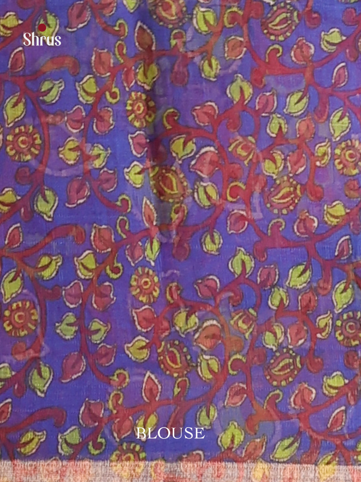 Onion Pink & Blue - Linen Cotton Saree