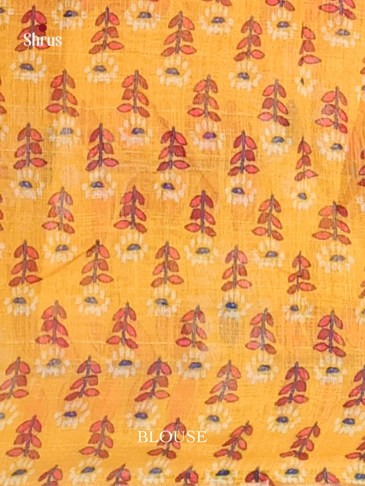 Red & Yellow - Linen Cotton Saree - Shop on Shrus.com