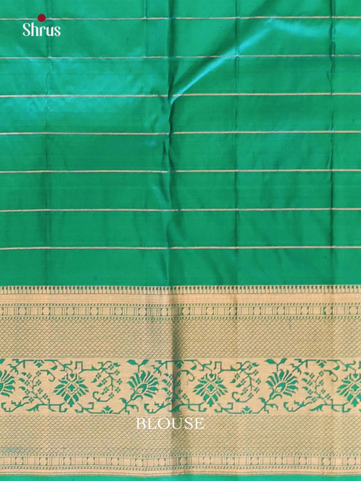 Classy Green single Tone Kanchipuram Silk Saree with zari checks , buttas