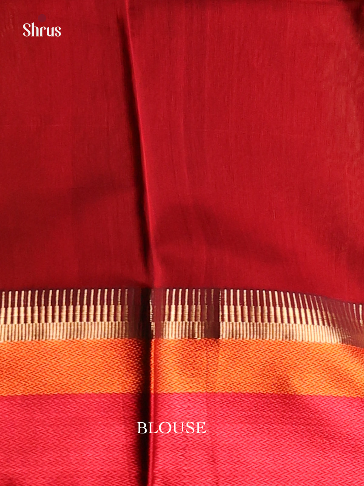 Green & Maroon - Maheshwari silkcotton Saree - Shop on Shrus.com