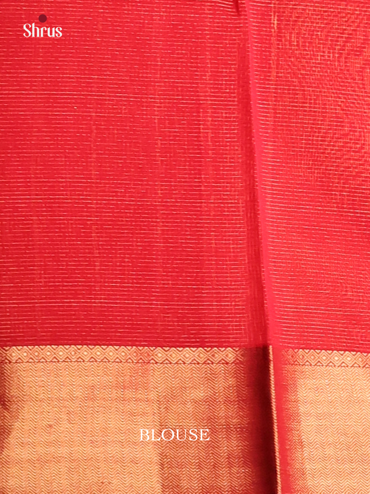 Red(Single tone) - Maheshwari silkcotton Saree - Shop on Shrus.com