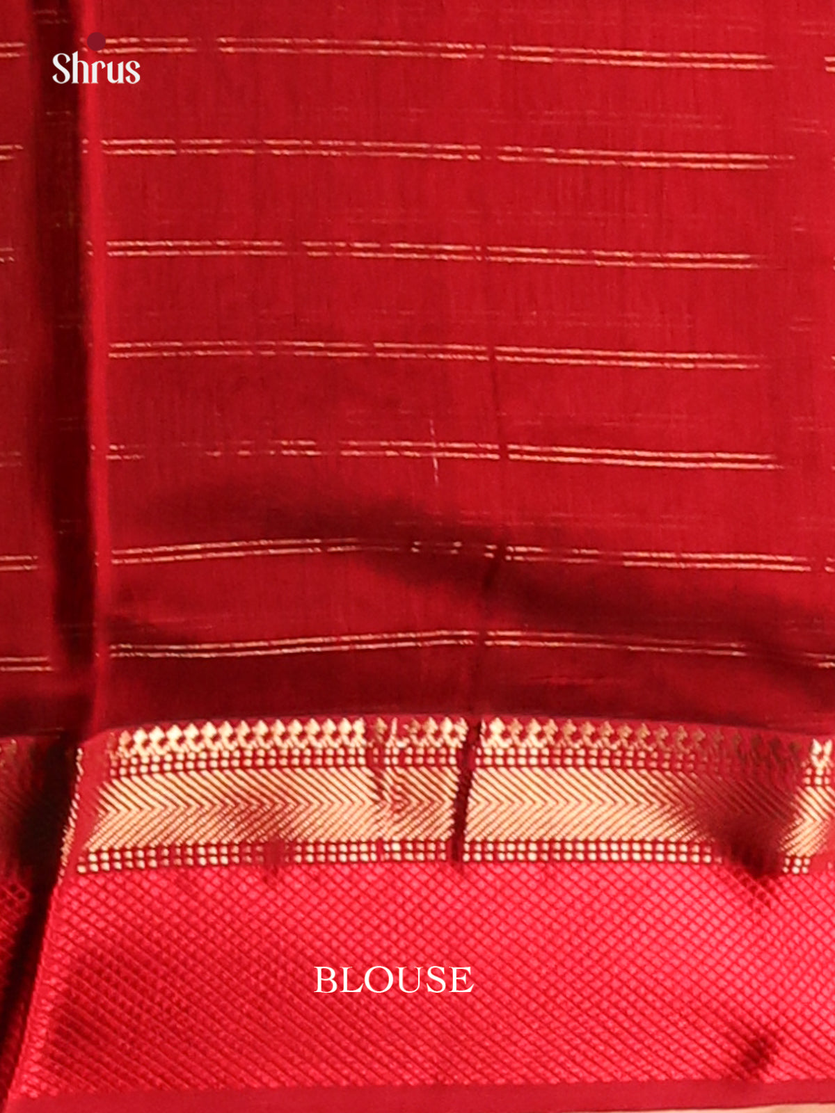 Green & Red - Maheshwari silkcotton Saree - Shop on Shrus.com