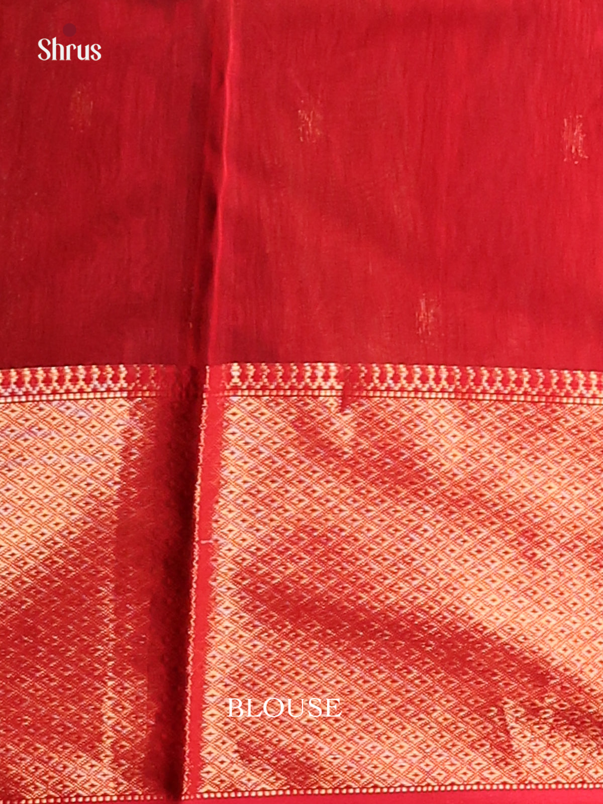 Green  & Red- Maheshwari silkcotton Saree - Shop on Shrus.com